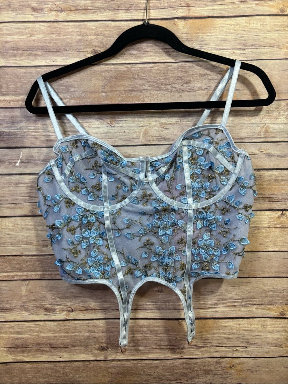 NWT Dallas x Dallas Corset Top Floral Coquette Zip Back size Small - Picture 7 of 9